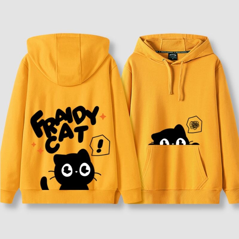 Fun Fraidy Cat Hoodie - Super Kitty Cats -