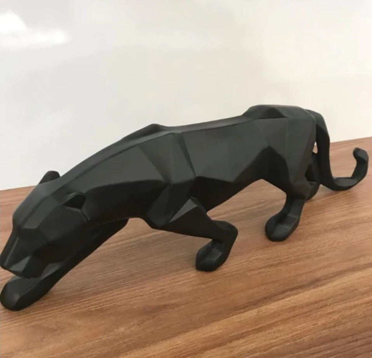 Geometric Wild Cat Figurine - Super Kitty Cats - 32961491213-10 Inch-Black-China