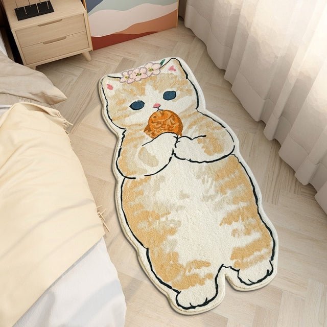 Kawaii Cartoon Cat Floor Mat - Super Kitty Cats - 51194198-30x80cm-eat-fish-cat-mat