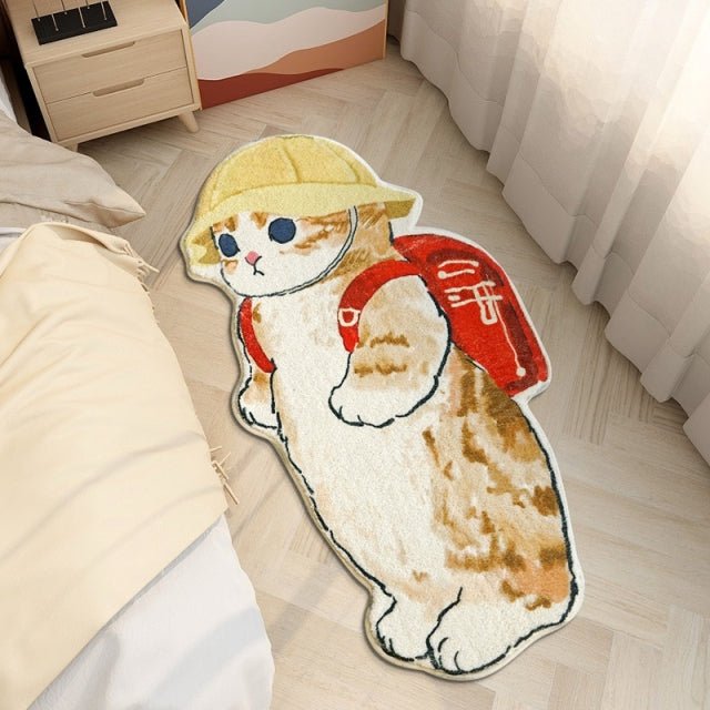 Kawaii Cartoon Cat Floor Mat - Super Kitty Cats - 51194198-40x120cm-backpack-cat-mat