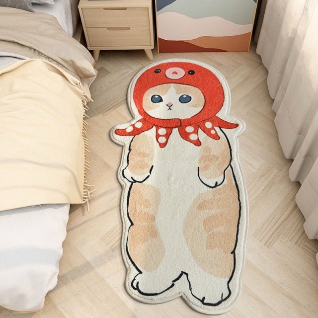 Kawaii Cartoon Cat Floor Mat - Super Kitty Cats - 51194198-40x120cm-crab-cat-mat
