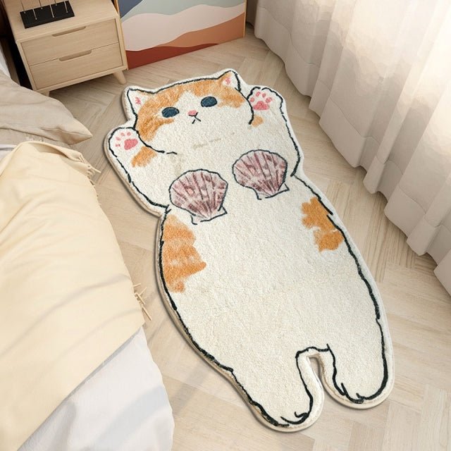 Kawaii Cartoon Cat Floor Mat - Super Kitty Cats - 51194198-40x120cm-shell-cat-mat