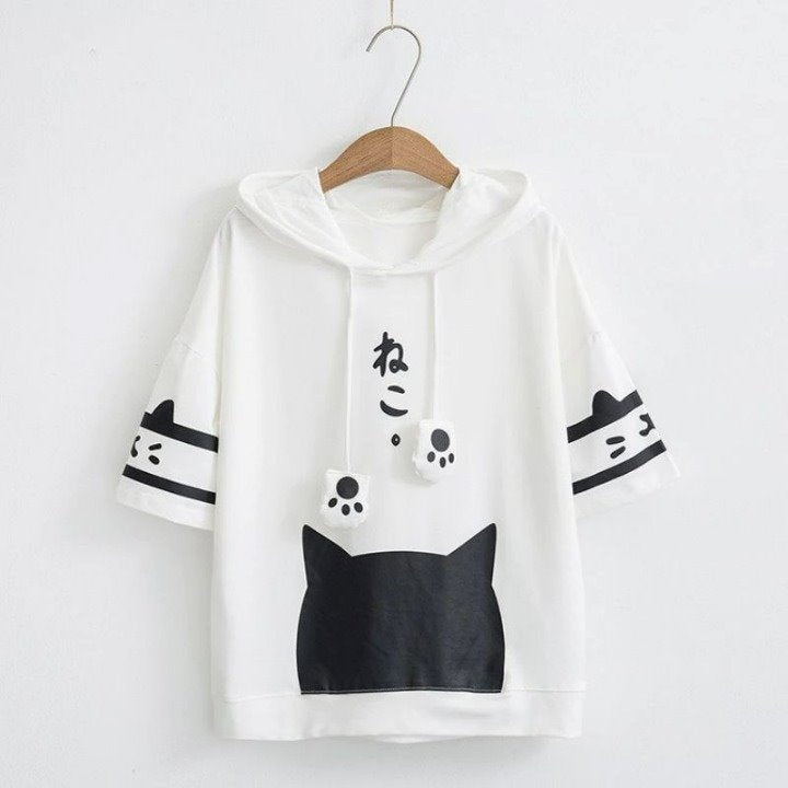 Kawaii Style Cat Hoodies - Super Kitty Cats - 20213924-white-m