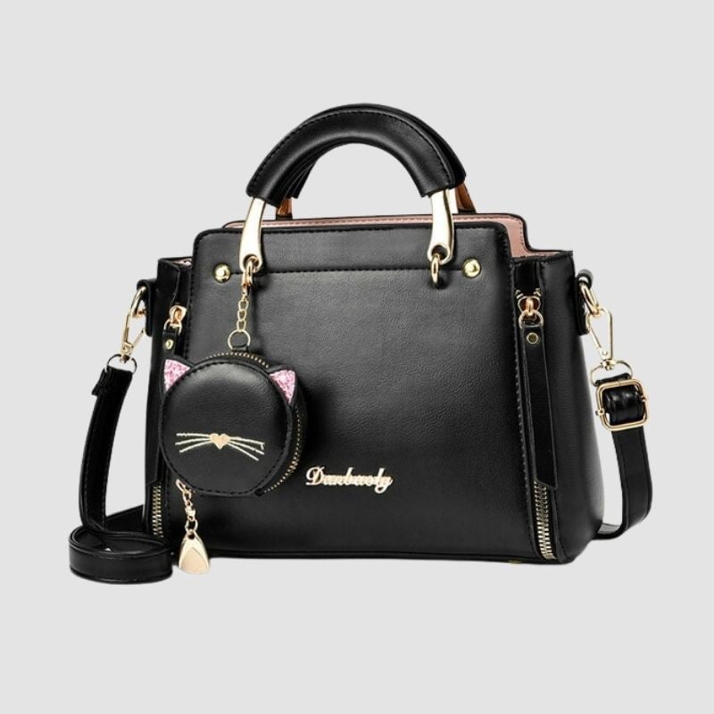 Kitty Cat Leather Handbag - Super Kitty Cats - 14:193;5:200003927