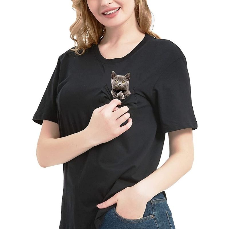 Lord Gray Cat Pocket T-shirt - Super Kitty Cats - 45266759-7-xl