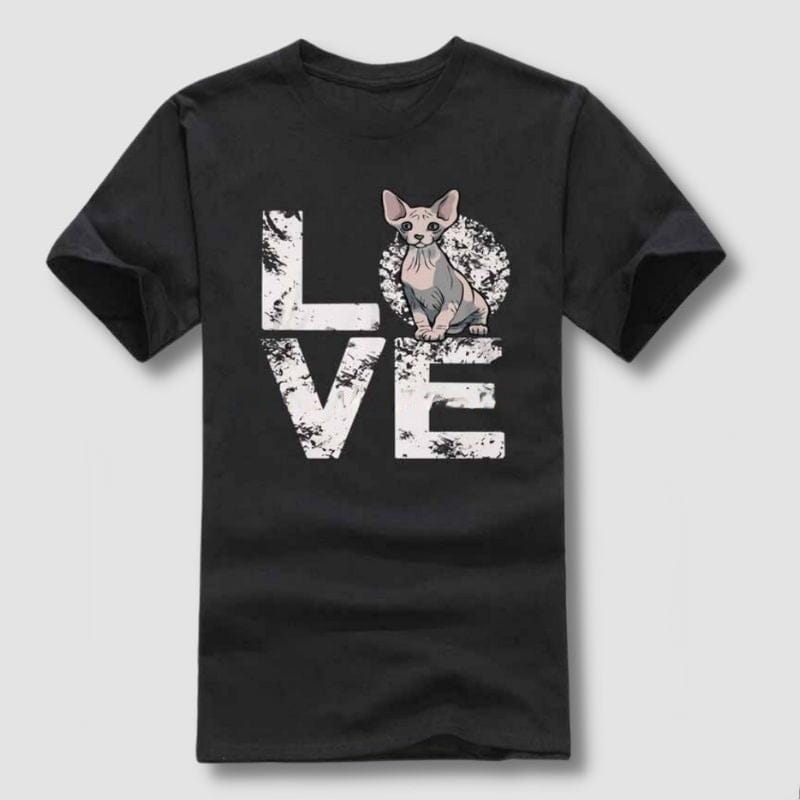 Love Sphynx Cat T-shirt - Super Kitty Cats - 39380254-black-xxl