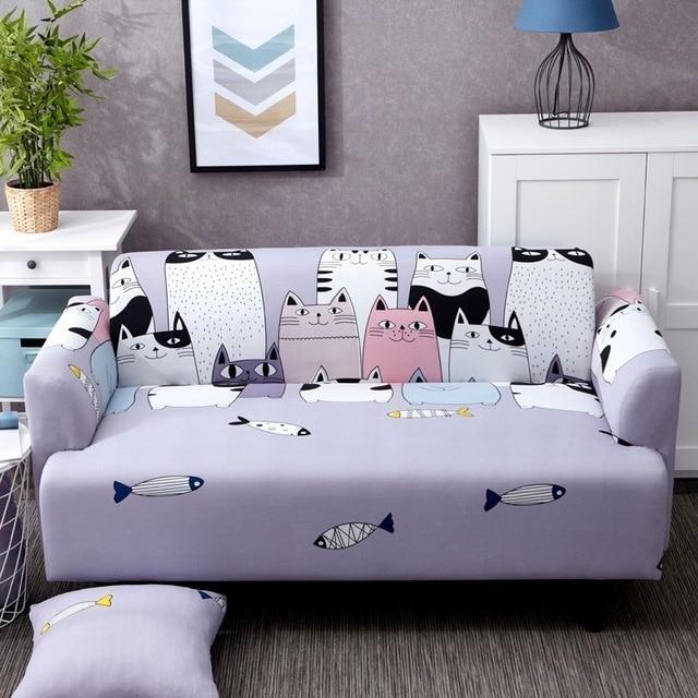 Lovely Cat Couch Cover - Super Kitty Cats - 13631107-cats-single-seat-sofa