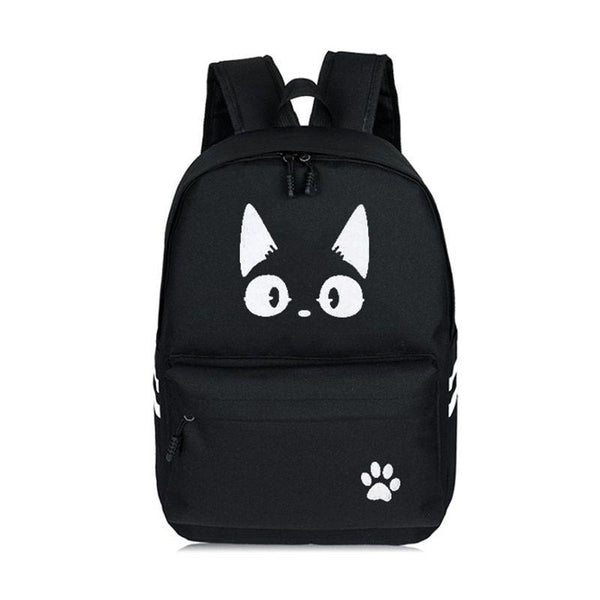 Black cat by Color cloth backpack Gothic Black Cat School Bag Graphic Print Witch Goth  main image 4
