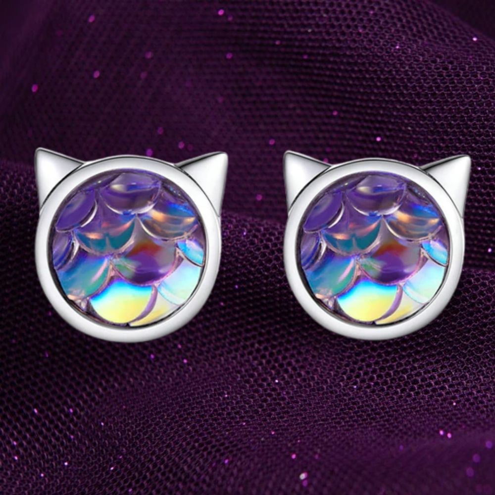 Mermaid Cat Earrings - Super Kitty Cats - 47721591-cqe1301