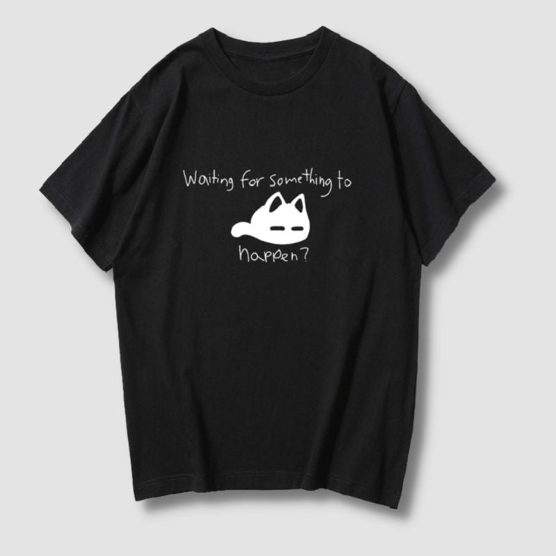 Omori Cat Anime T-Shirt - Super Kitty Cats - 12000027686787532-Black-L