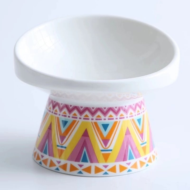 Oriental Designed Cat Bowl - Super Kitty Cats - 43156908-d