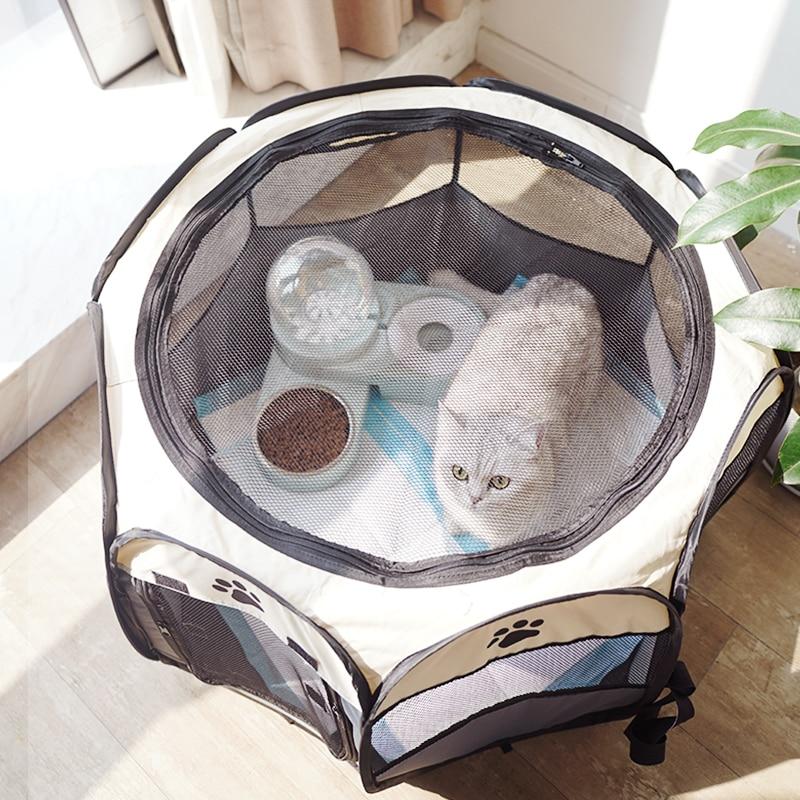 Portable Cats Play Tent - Super Kitty Cats - 25069606-coffee-91x91x58cm-united-states