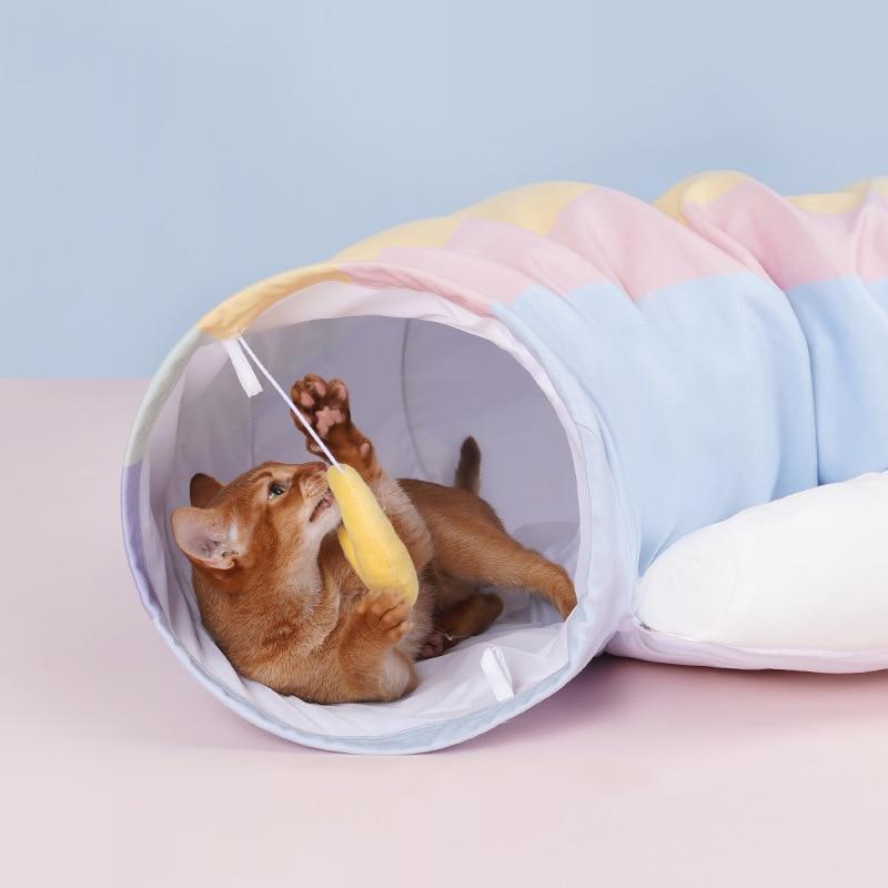 Rainbow Cat Tunnel Bed - Super Kitty Cats - 40857419-5