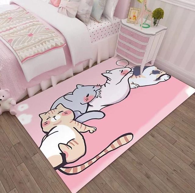 Sleepy Kitty Floor Mat - Super Kitty Cats - 51419834-1-80x120cm31x47inch