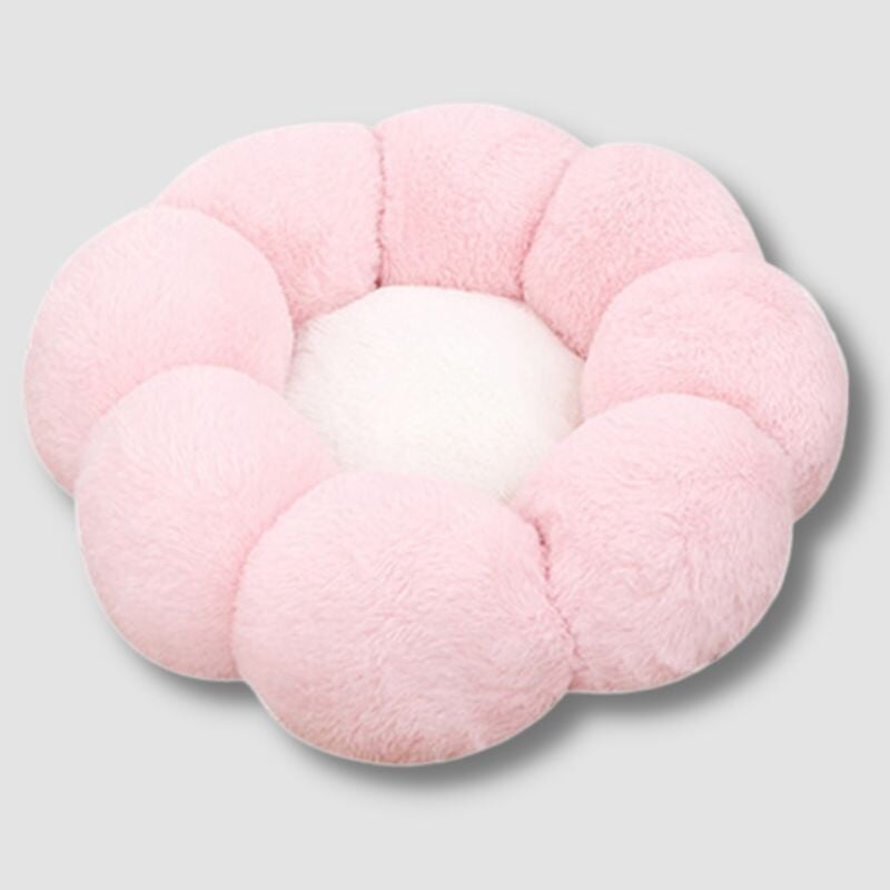 Soft Flower Cushion Cat Bed - Super Kitty Cats - 1005004709846702-L 65cm-Pink