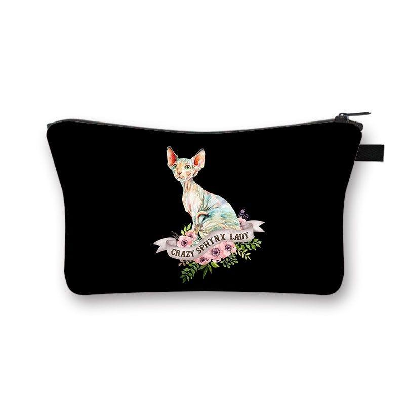 Sphynx Cat Cosmetic Bag - Super Kitty Cats - 46235024-shzbwumaom12