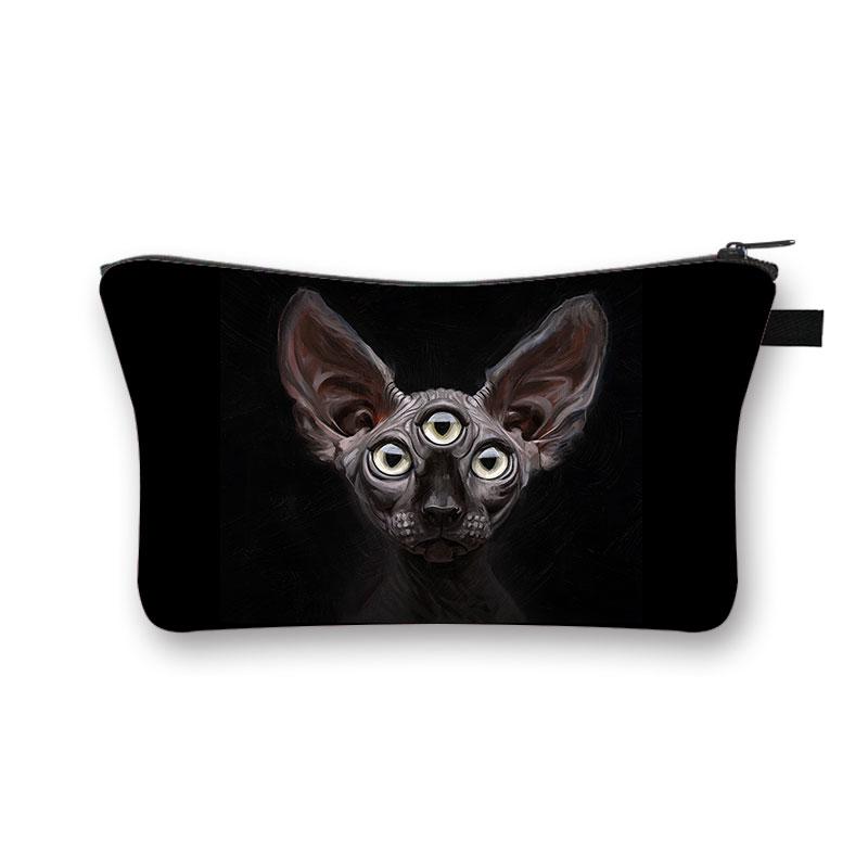 Sphynx Cat Cosmetic Bag - Super Kitty Cats - 46235024-shzbwumaom13