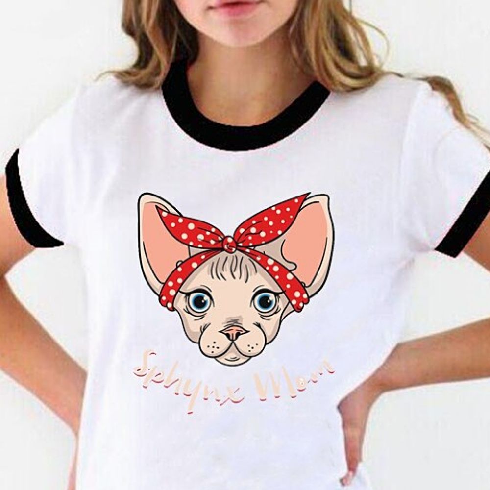 Sphynx Mom T-shirt - Super Kitty Cats - 42572518-y32707b-xl