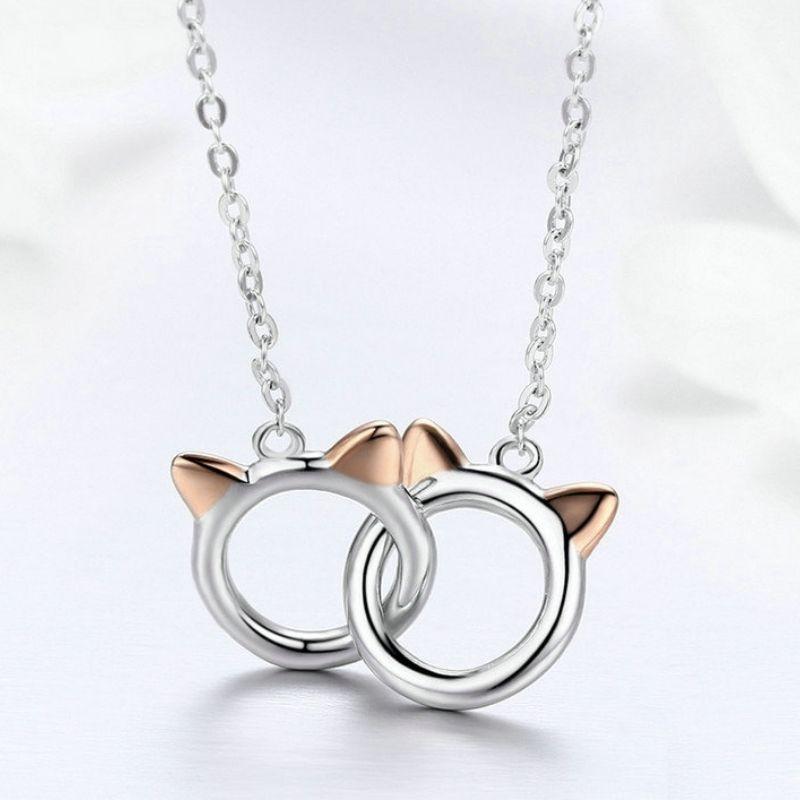 Stunning Linked Cat Necklace - Super Kitty Cats - 16206003