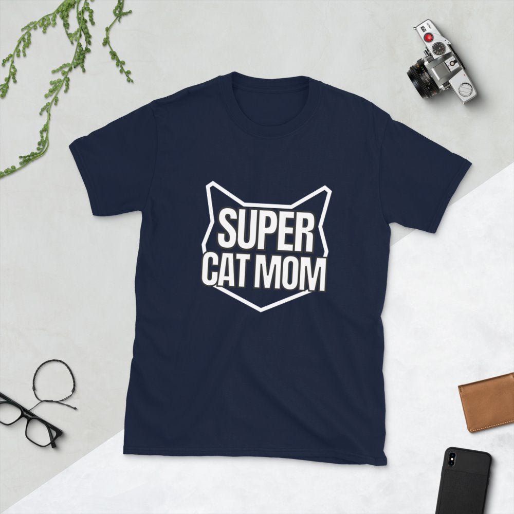 Super Cat Mom T-shirt - Super Kitty Cats - 8329605_503