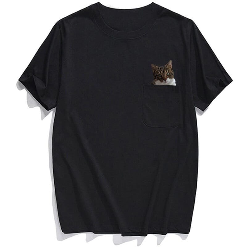 Survivor Cat Pocket T-shirt - Super Kitty Cats - Survivorcat-s