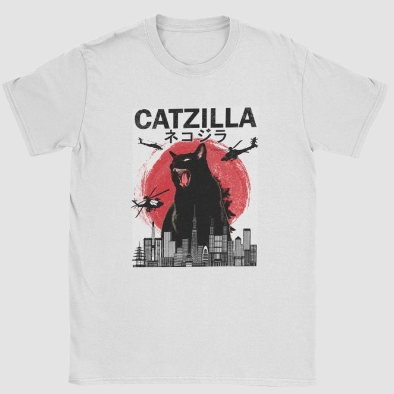 The Catzilla Monster T-shirt - Super Kitty Cats - 48445537-white-s