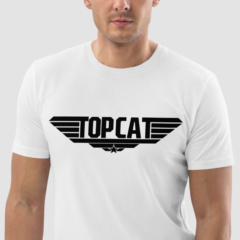 Top Cat Graphic White T-shirt - Super Kitty Cats - 8640747_4011