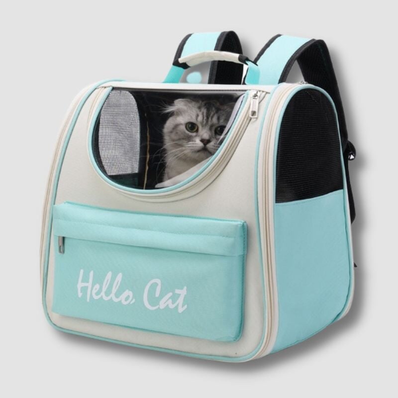 Travel Cat Backpack Carrier - Super Kitty Cats - 3256804135718718-Light Green