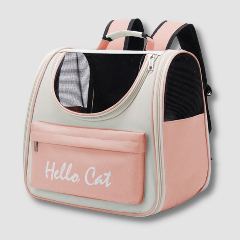 Travel Cat Backpack Carrier - Super Kitty Cats - 3256804135718718-Pink