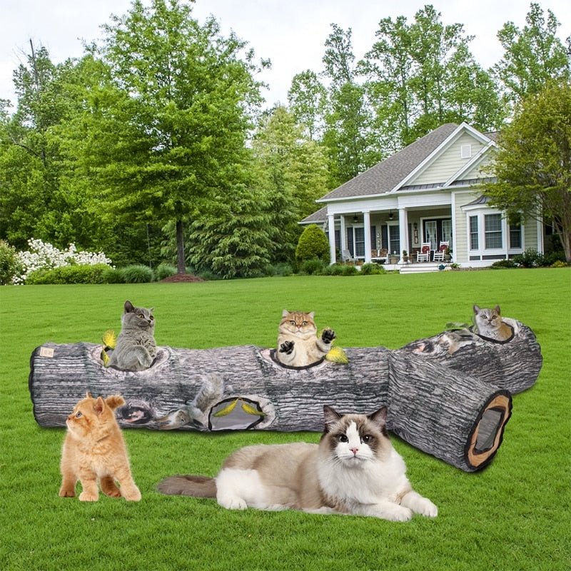 Tree Trunk Hideaway Cat Tunnel - Super Kitty Cats - 1005003175289870