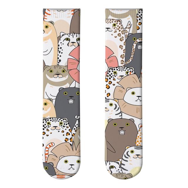 Trendy Kitty Cat Socks - Super Kitty Cats - 42721076-style-1