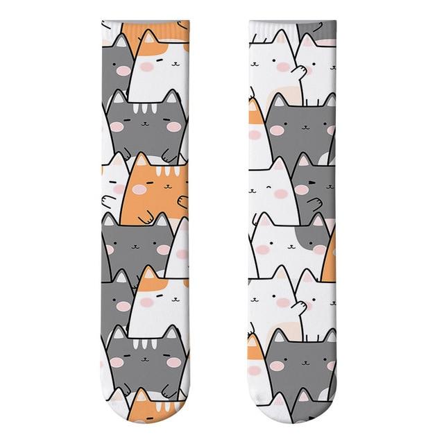 Trendy Kitty Cat Socks - Super Kitty Cats - 42721076-style-11