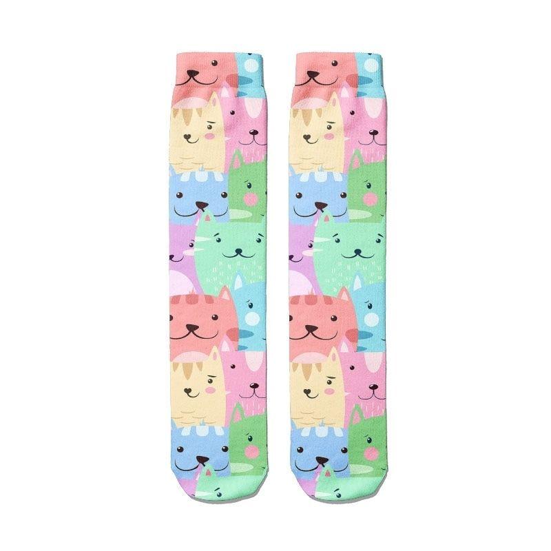 Trendy Kitty Cat Socks - Super Kitty Cats - 42721076-style-15