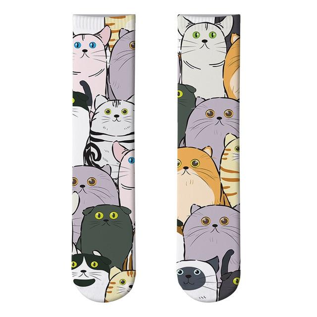 Trendy Kitty Cat Socks - Super Kitty Cats - 42721076-style-2