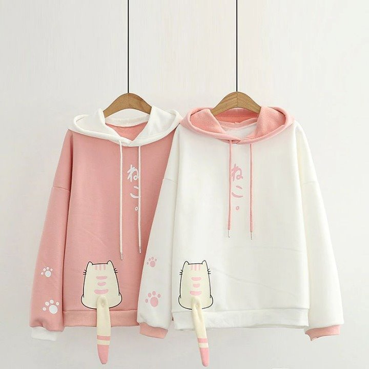Unique Cat-Tail Hoodies - Super Kitty Cats - 41967814-white-one-size