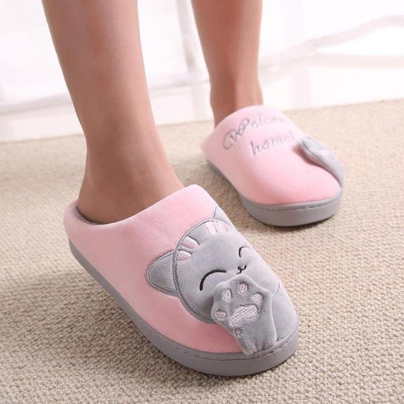 Welcome Home Cat Women's Slippers - Super Kitty Cats - 14:1254#pink;200000124:200000284#36-37
