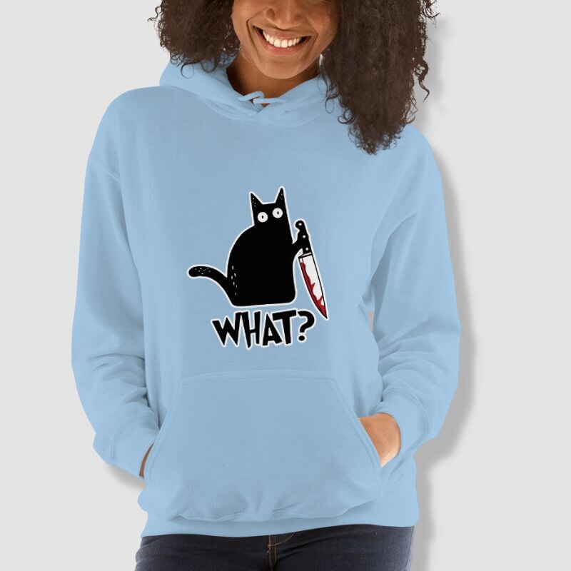 What? Cat Pullover Hoodie - Super Kitty Cats - 8366355_10841