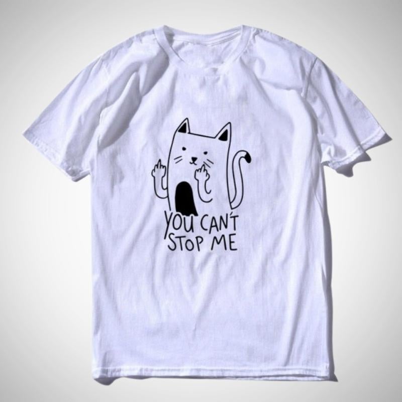 You Can't Stop Me Cat T-shirt - Super Kitty Cats - 35318712-ca0246s2-bs-s